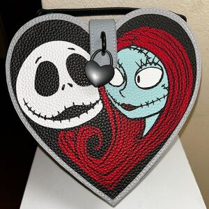 Heart-Shaped Jack and Sally Crossbody Bag